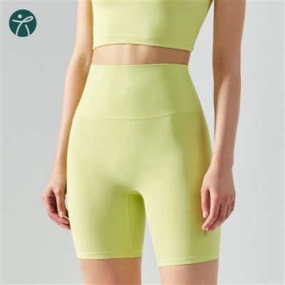 Yuqori belli choksiz sport zali shortilari